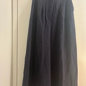 Zara Navy Wide Leg Pants